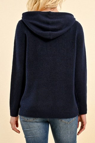 Pull à capuche - Bleu marine