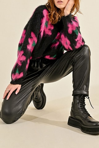Pantalon taille haute - Noir