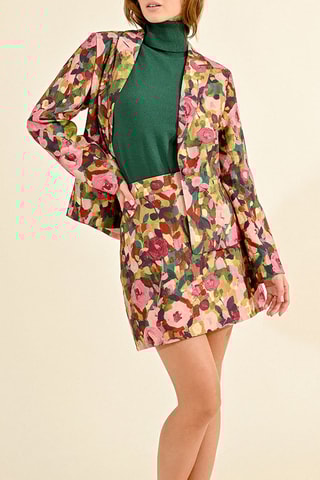 Jupe droite taille haute - Rose