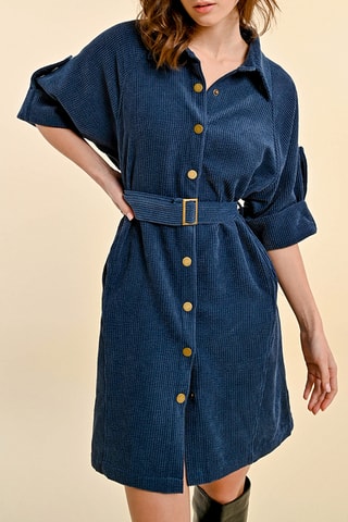 Robe chemise - Bleu marine