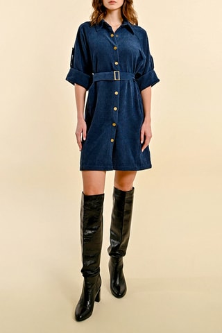 Robe chemise - Bleu marine