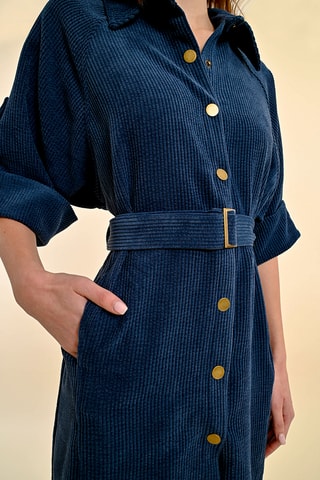 Robe chemise - Bleu marine
