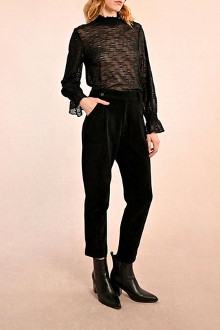Pantalon taille haute - Noir