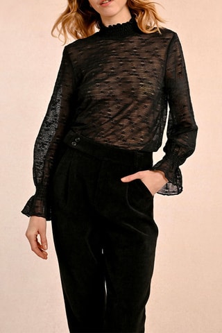 Pantalon taille haute - Noir