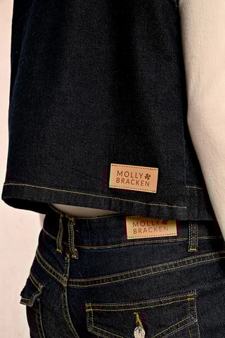 Gilet en jean sans manches - Bleu foncé