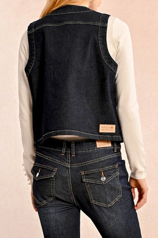 Gilet en jean sans manches - Bleu foncé