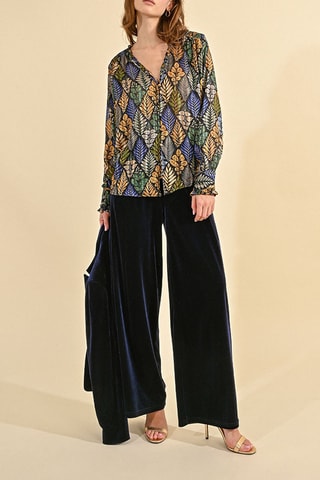 Pantalon palazzo - Bleu marine