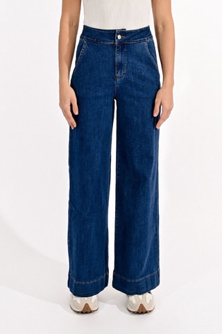 Jeans wide legs - Donkerblauw