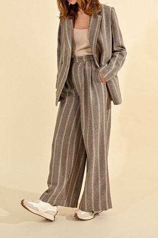 Pantalon taille haute - Beige