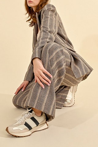Pantalon taille haute - Beige