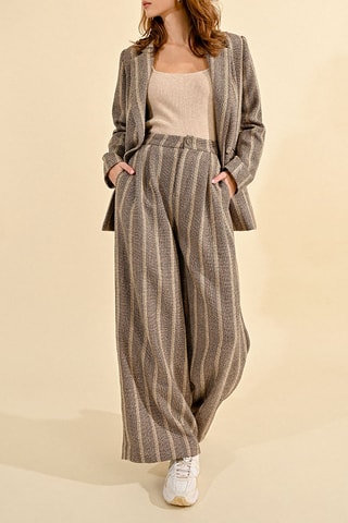 Pantalon taille haute - Beige