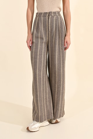 Pantalon taille haute - Beige