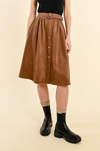 Jupe midi - Marron