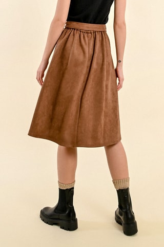 Jupe midi - Marron