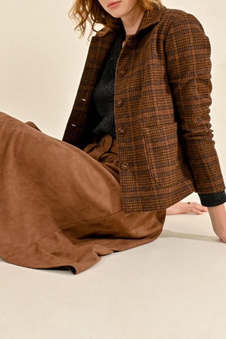 Jupe midi - Marron