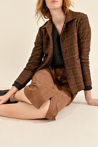 Jupe midi - Marron