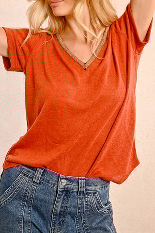 T-shirt - Steenrood