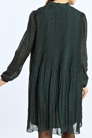 Robe plissée - Vert foncé