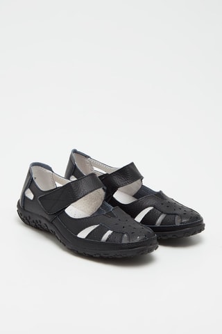 Sandálias em couro Preto