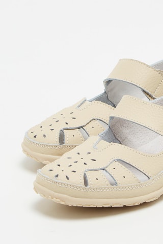 Sandálias em couro Bege