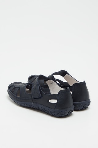 Sandálias em couro Azul-marinho