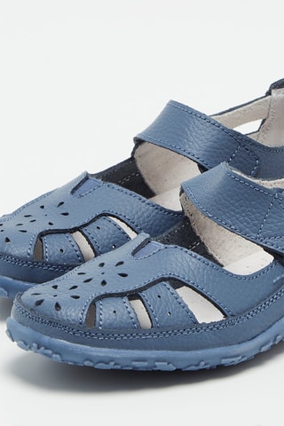 Sandálias em couro Azul