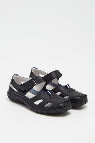 Sandálias em couro Preto