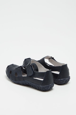 Sandálias em couro Azul-marinho