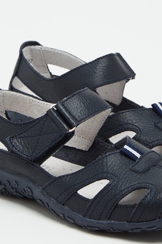 Sandálias em couro Azul-marinho