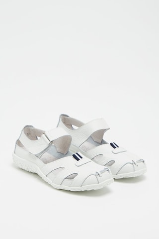 Sandálias em couro Branco