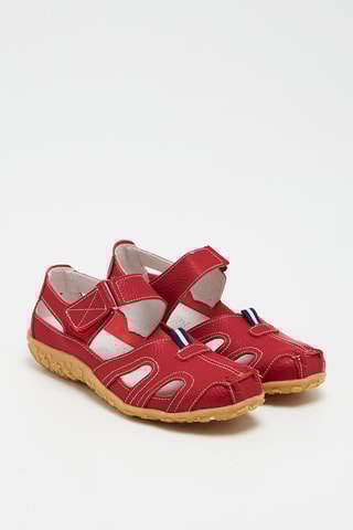 Sandálias em couro Vermelho