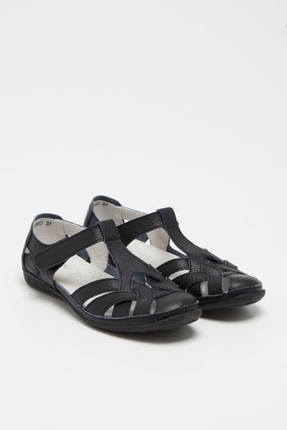 Sandálias em couro Preto