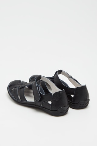 Sandálias em couro Preto