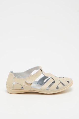 Sandálias em couro Bege