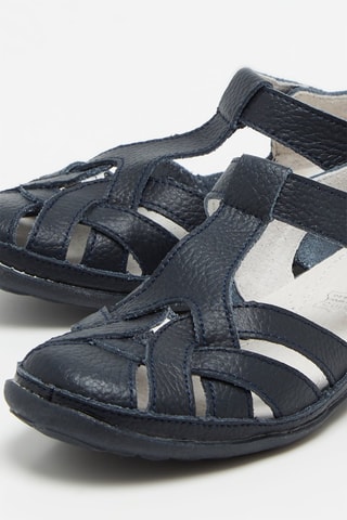 Sandálias em couro Azul-marinho