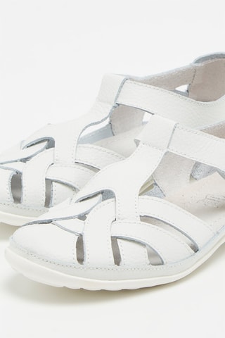 Sandálias em couro Branco
