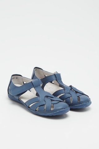 Sandálias em couro Azul