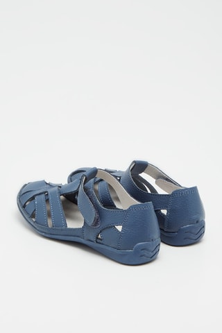 Sandálias em couro Azul