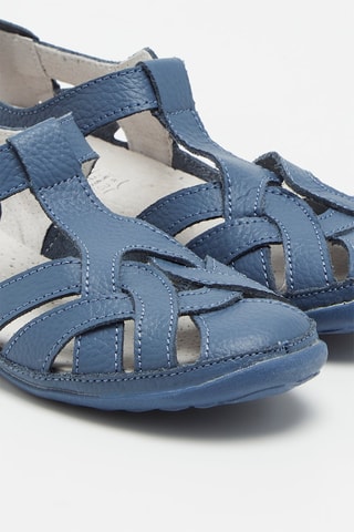 Sandálias em couro Azul