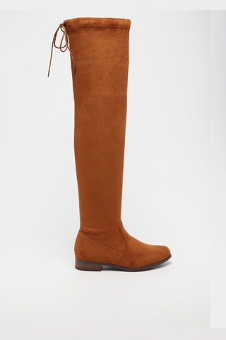 Botas acima do joelho Camel