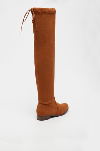 Botas acima do joelho Camel