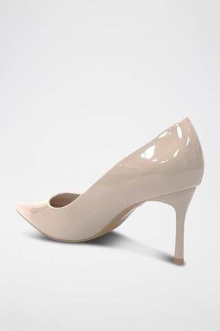 Sapatos de salto envernizados - Bege
