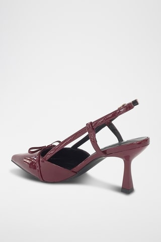 Sapatos de salto envernizados - Bordô