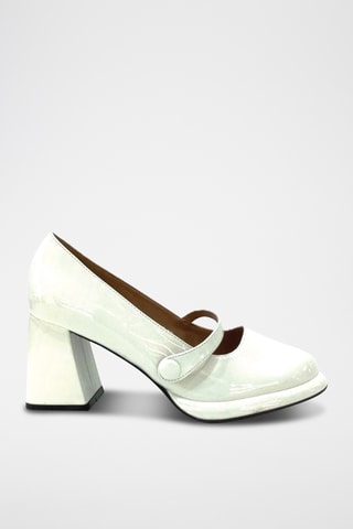 Sapatos de salto envernizados - Branco