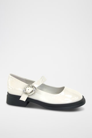 Babies envernizados de salto - Bege