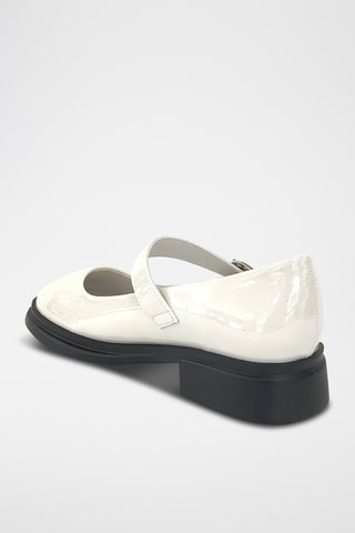 Babies envernizados de salto - Bege