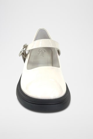 Babies envernizados de salto - Bege