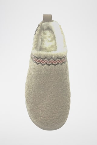 Socas forradas com plataforma - Bege