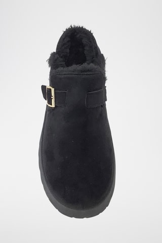 Socas forradas com plataforma - Preto