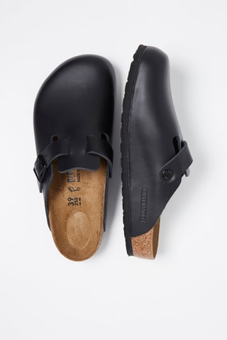 Sabots en cuir Boston - Noir - Largeur normale